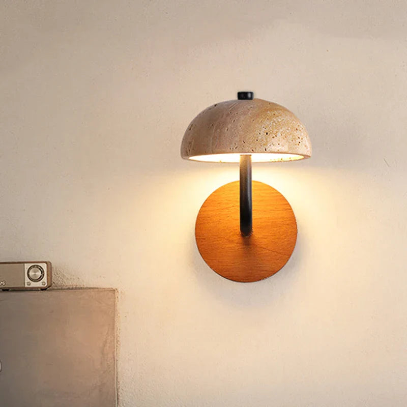 Wren Carved Stone Wall Light