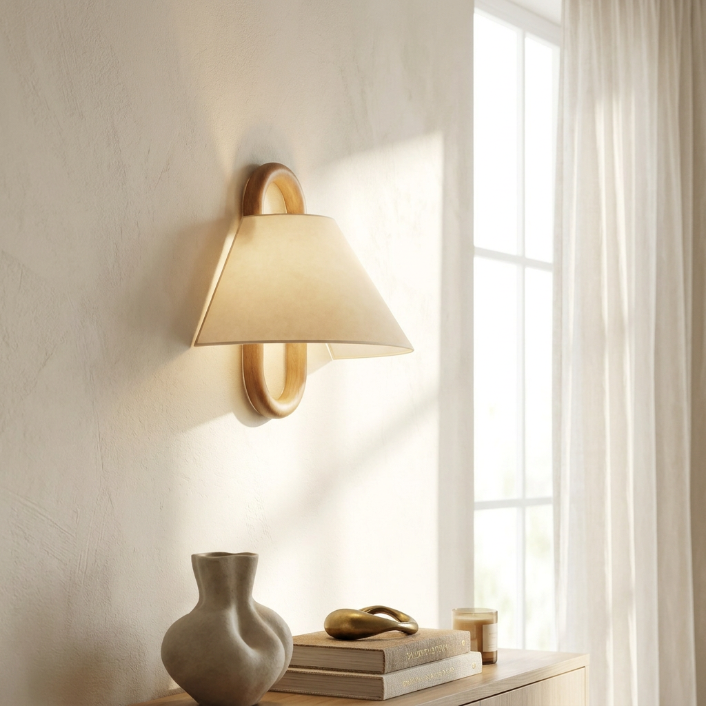 Wren Wood Pleated Fabric Wall Sconce bright wall window
