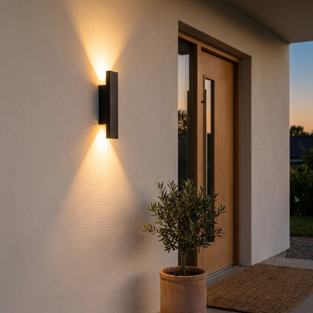 Atlas Nordic Up Down Outdoor Wall Sconce Warm White temperature