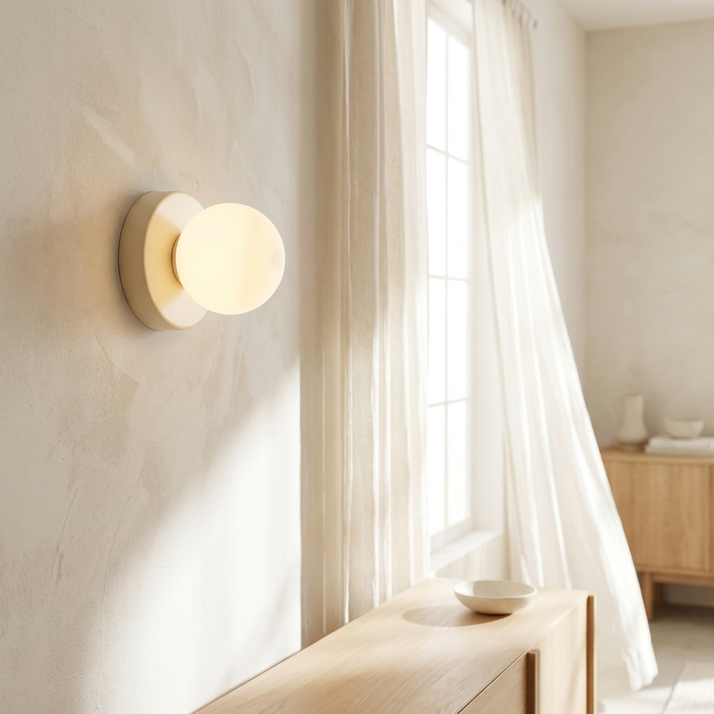 Wren Iron Glass Globe Wall Sconce bright window