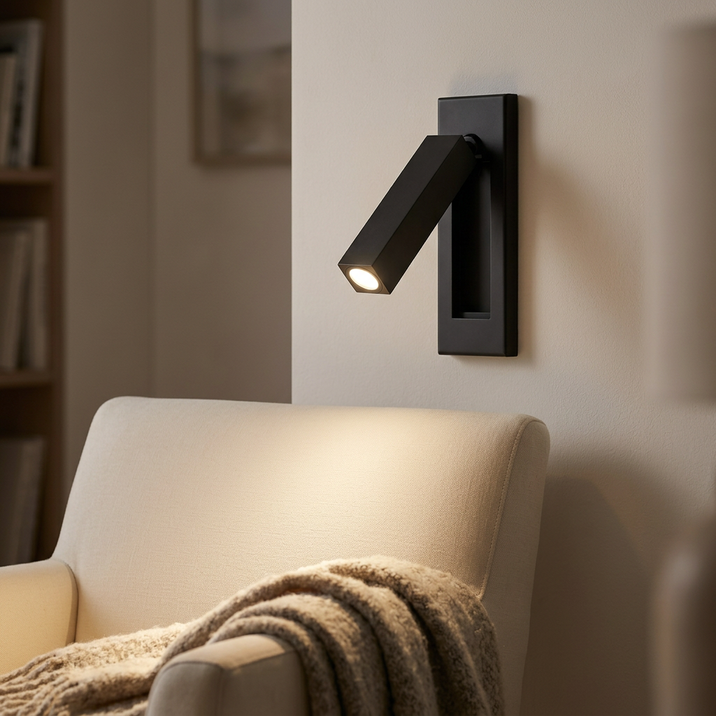 Wren Pull Out Bedside evening glow above armchair