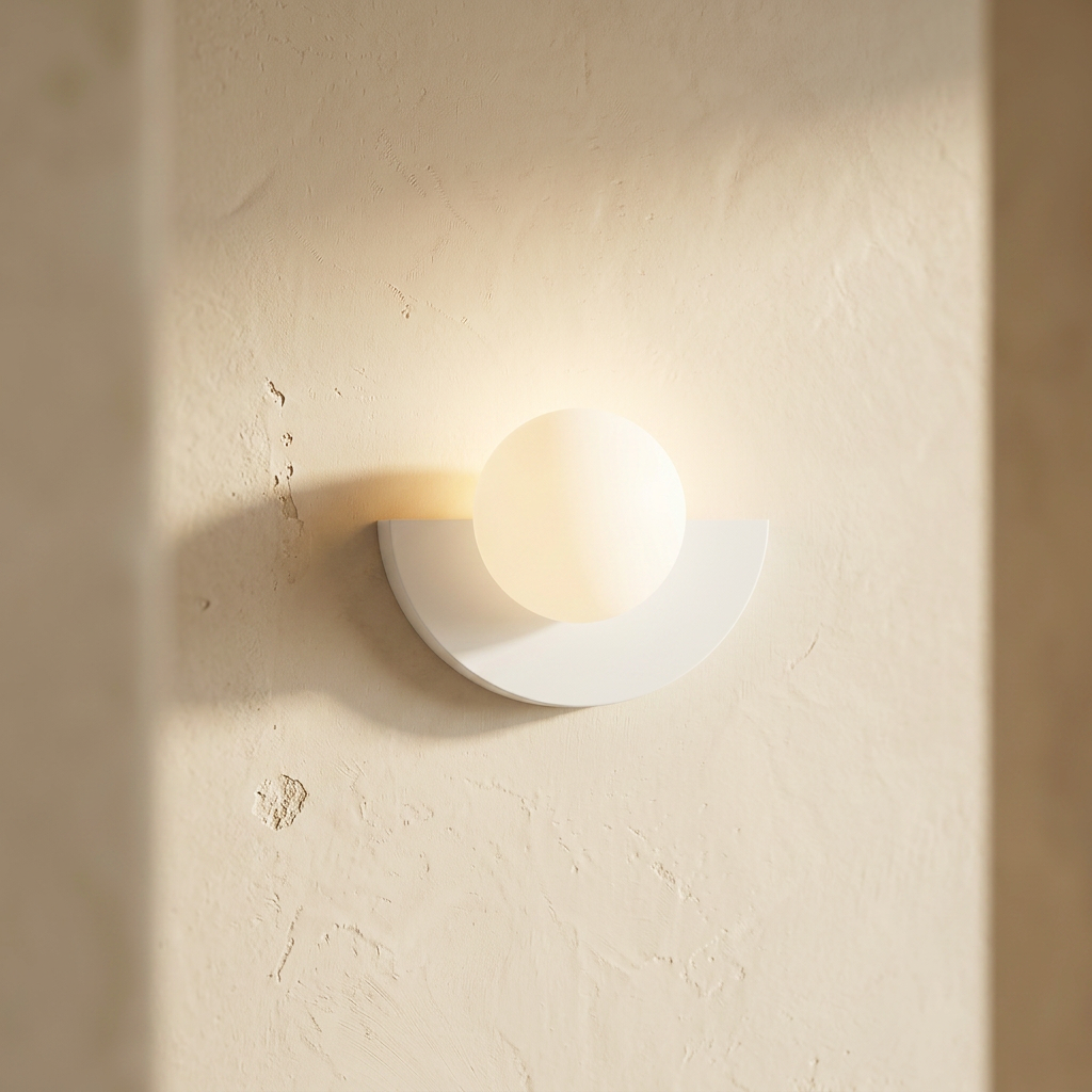 Wren Semicircle LED textured plaster vignette