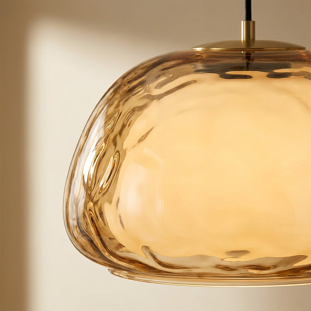 Aurora Milk Glass Jelly pendant in a bright sunroom
