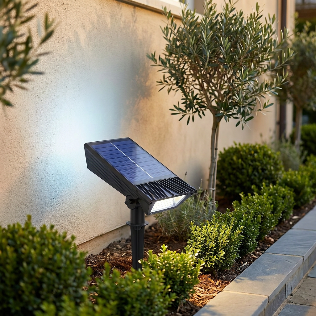 Atlas Solar Zoom Outdoor Spotlight - Cool White 2-Pack