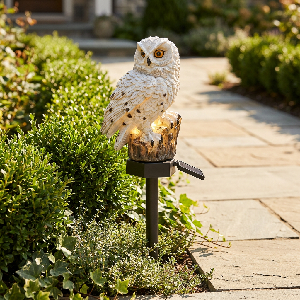 Atlas Owl Solar Pathway Light - bright daytime