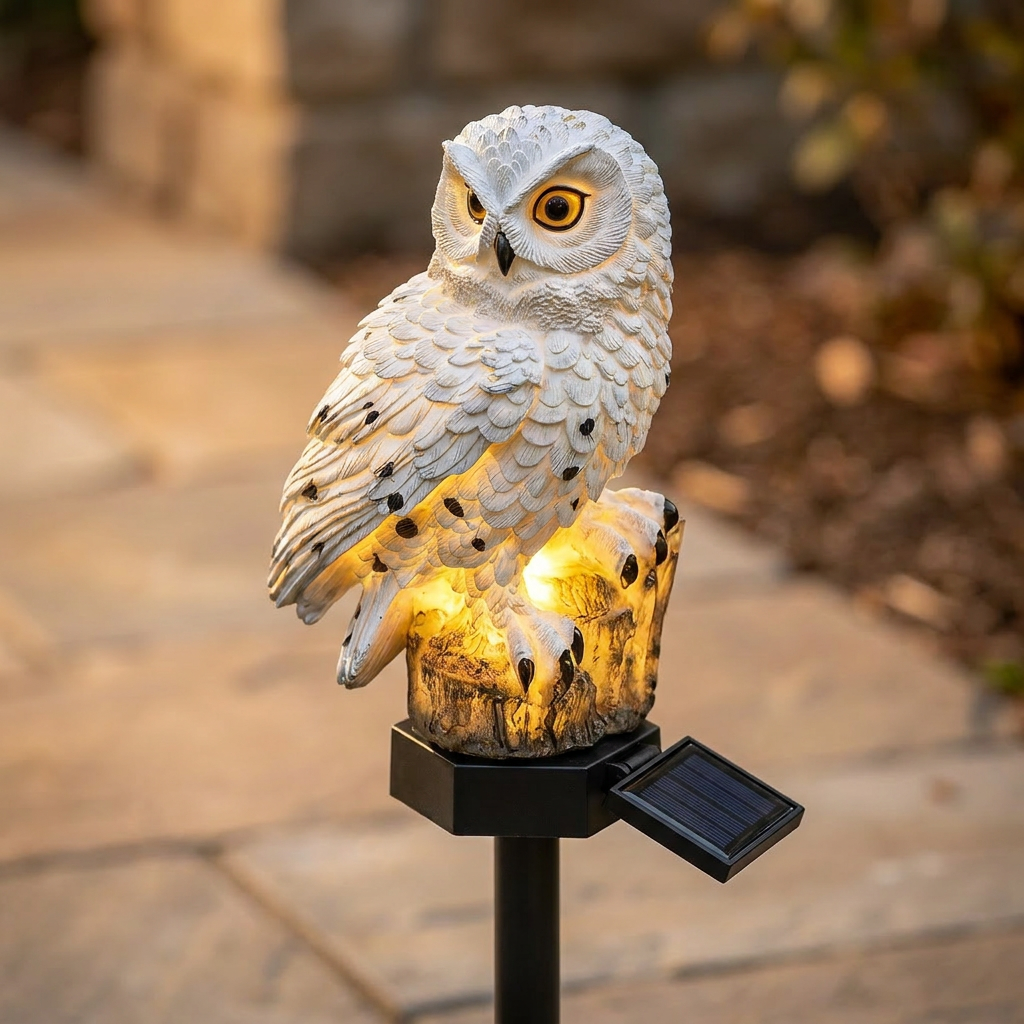 Atlas Owl Solar Pathway Light - detail crop