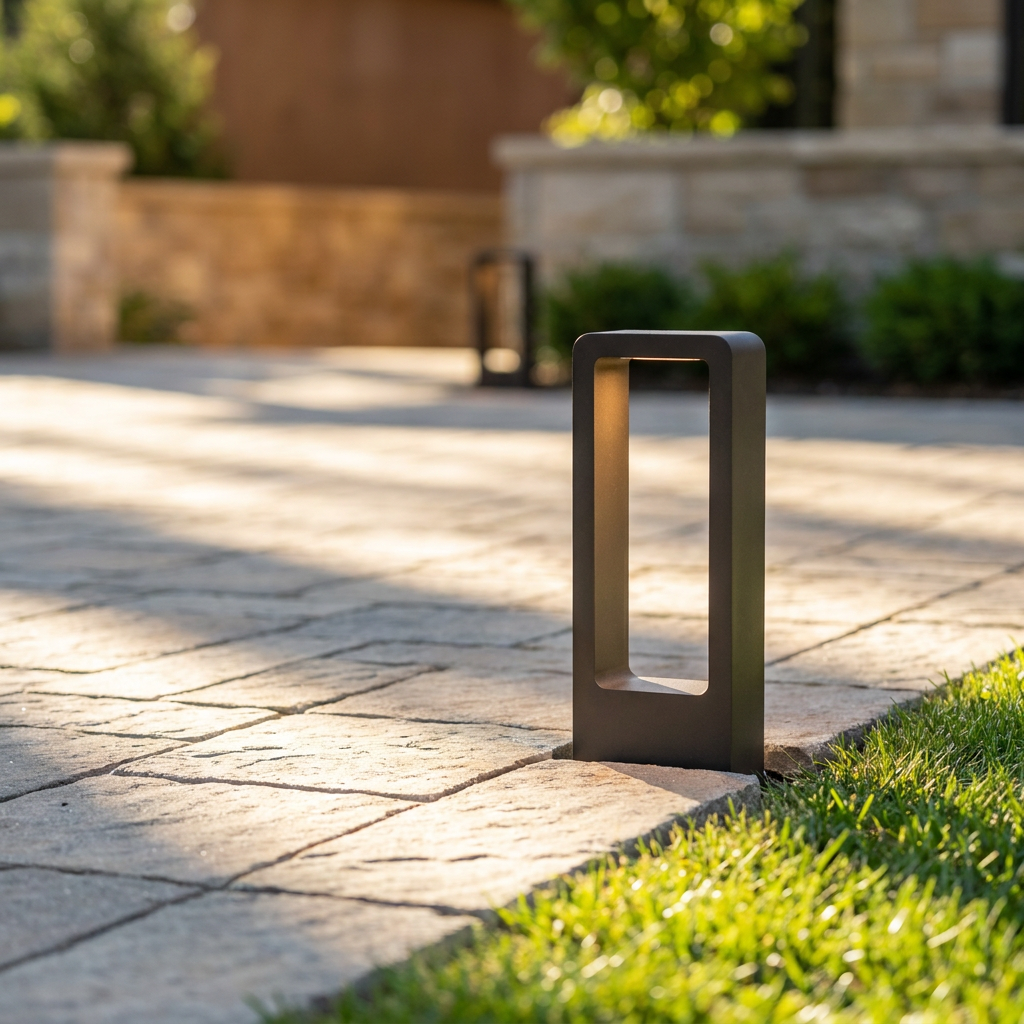 Atlas Terra Recessed Ground Light - sunlit driveway