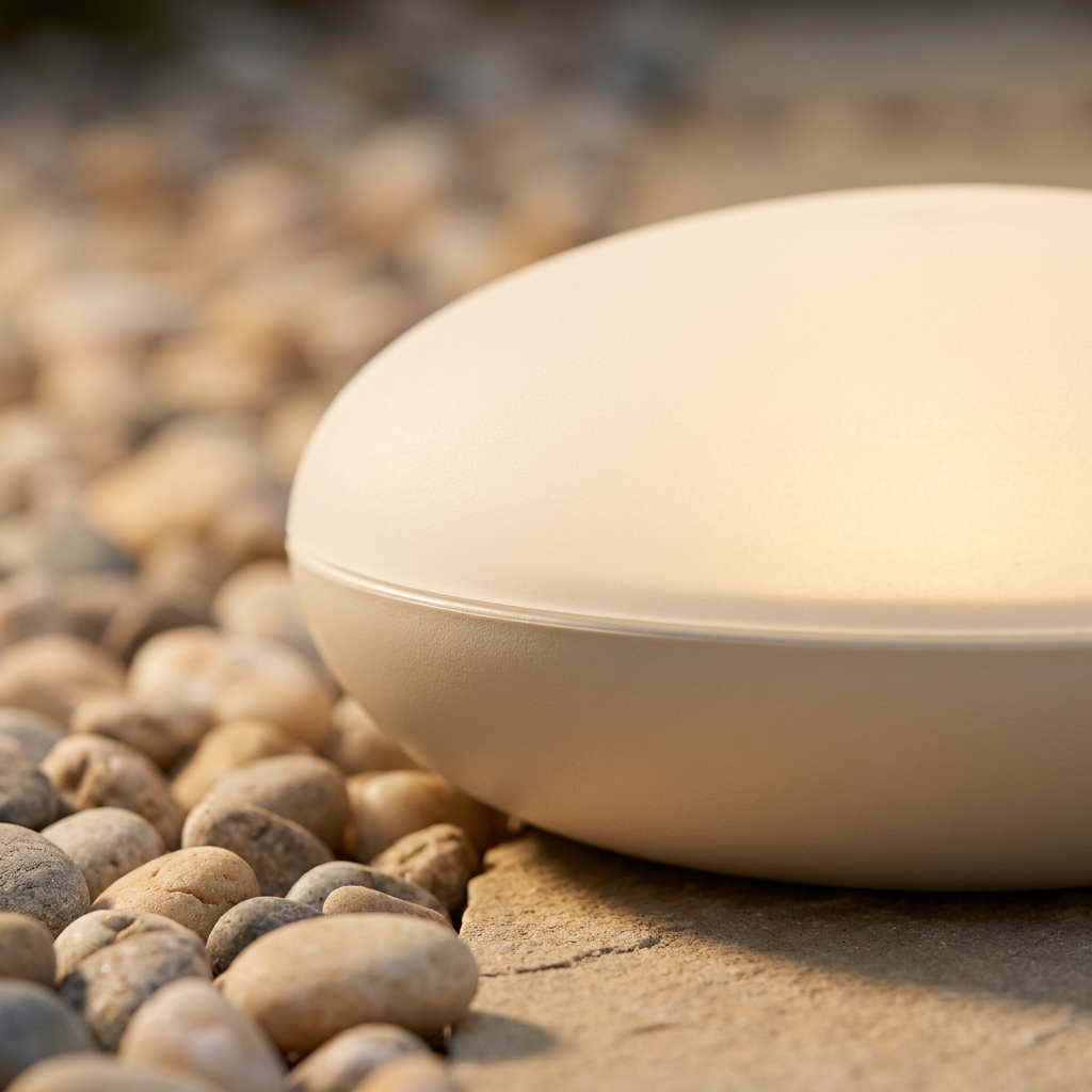 Atlas Pebble Solar Landscape Light - detail crop