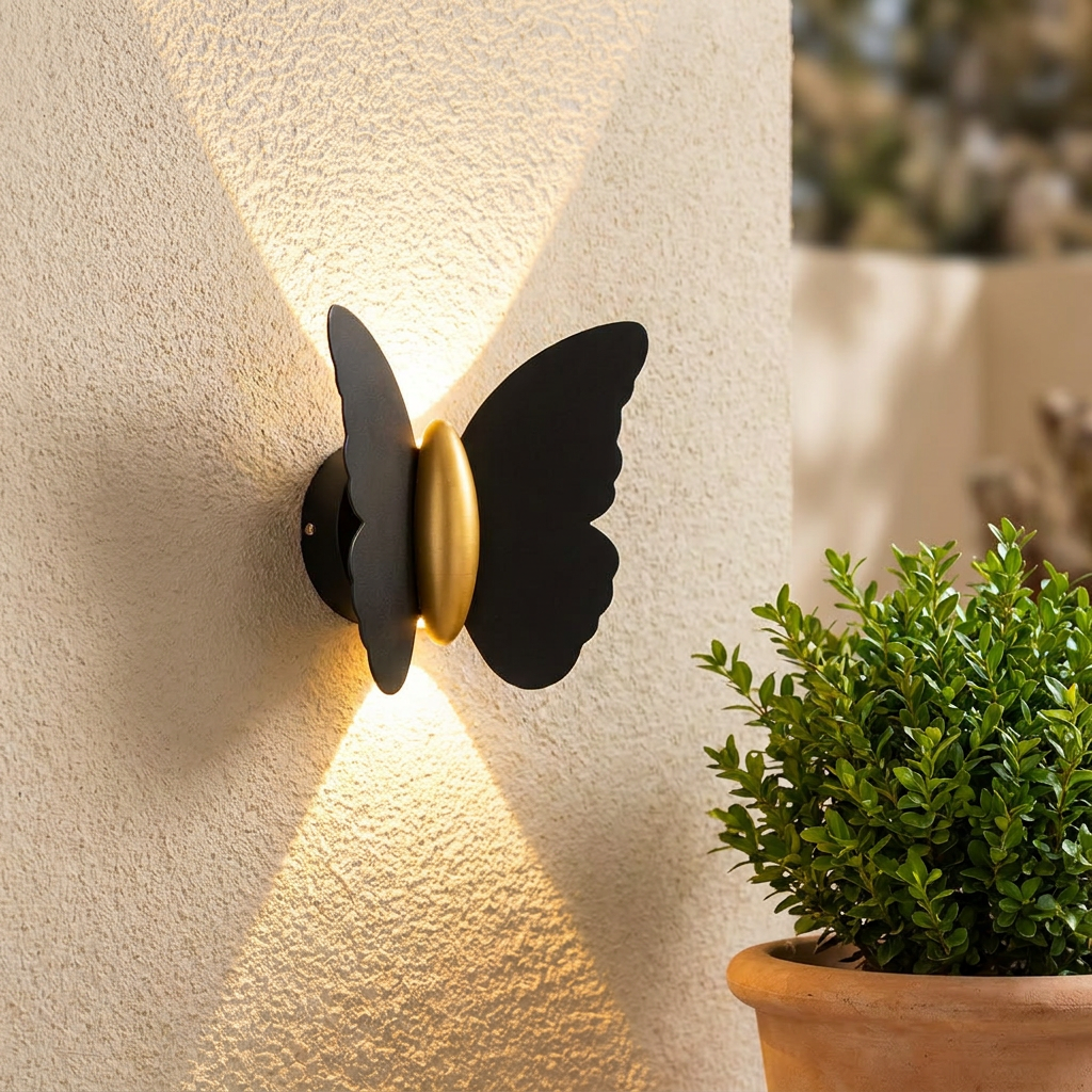 Atlas Silhouette Outdoor Wall Sconce - bright daytime
