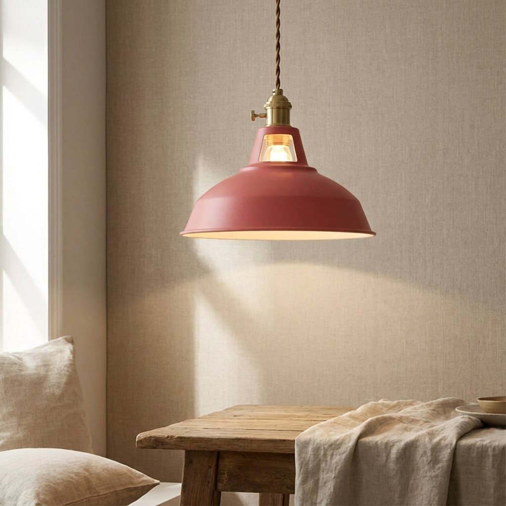 Red | Aurora Colorful Barn Pendant Light