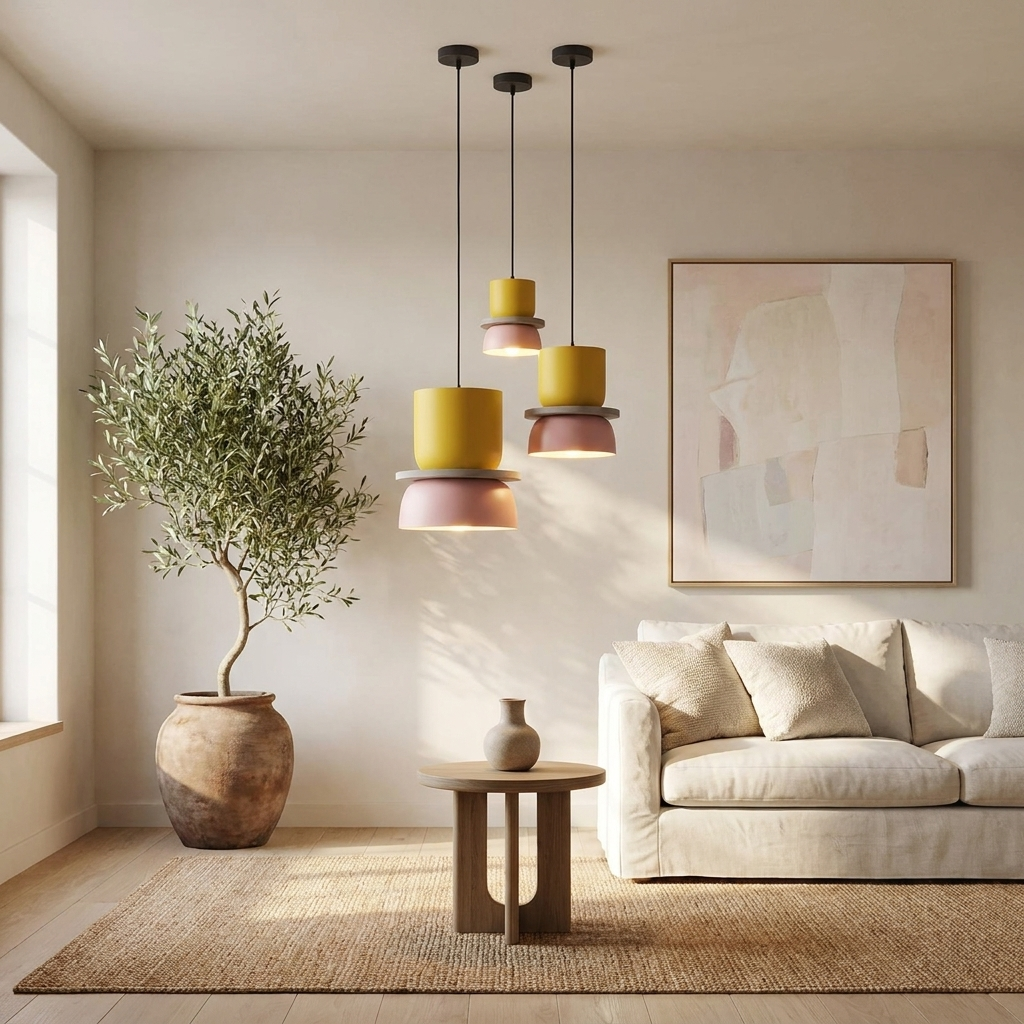 Aurora Macaron Disc Pendant Light | lifestyle