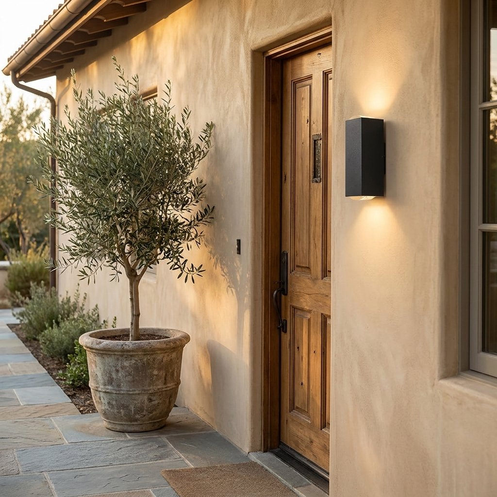 Atlas Rectangle Outdoor Wall Light | lifestyle