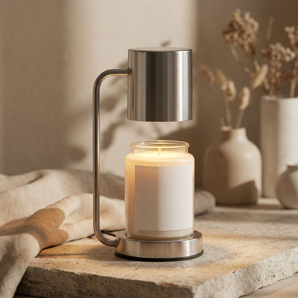 Stainless Steel | Halo Jar Candle Warmer Table Lamp