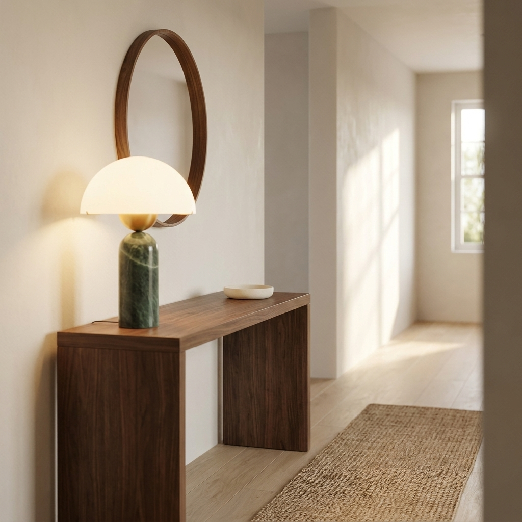 Halo Stone Globe Table Lamp | lifestyle
