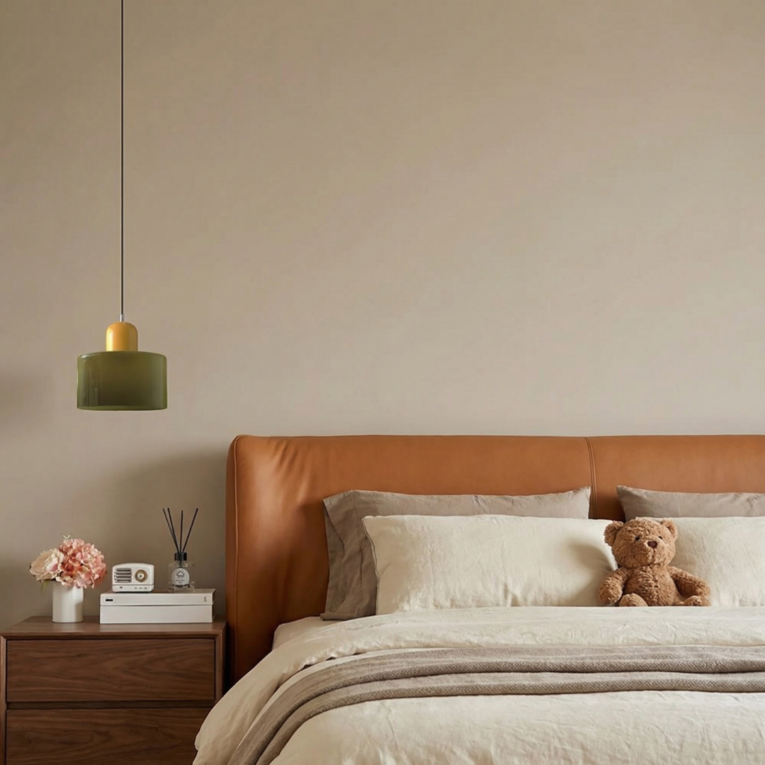 Aurora Bauhaus Round Glass Pendant Light