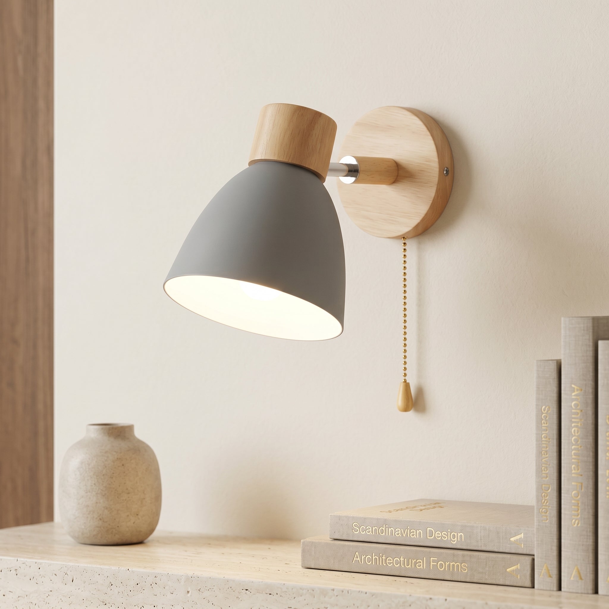 Wren Nordic Wood Wall Sconce