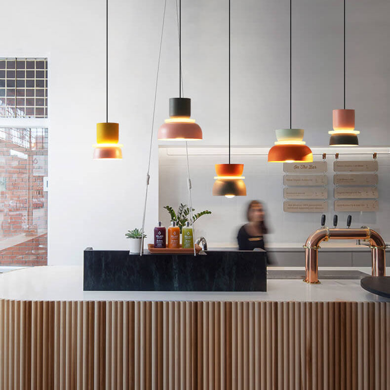 Aurora Macaron Disc Pendant Light