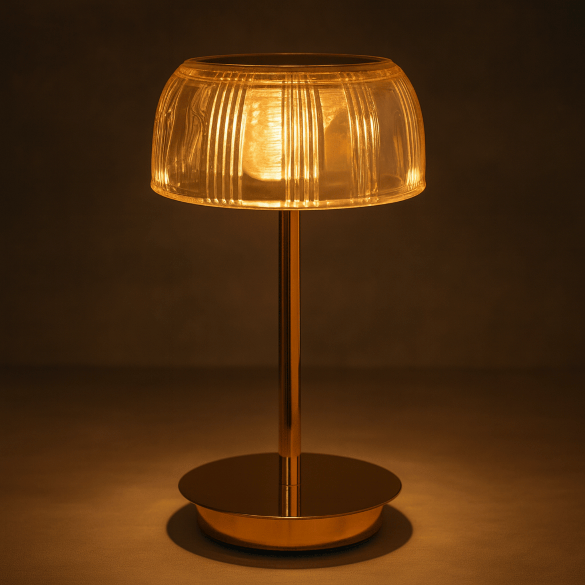 Halo Fluted Glass Cordless Table Lamp