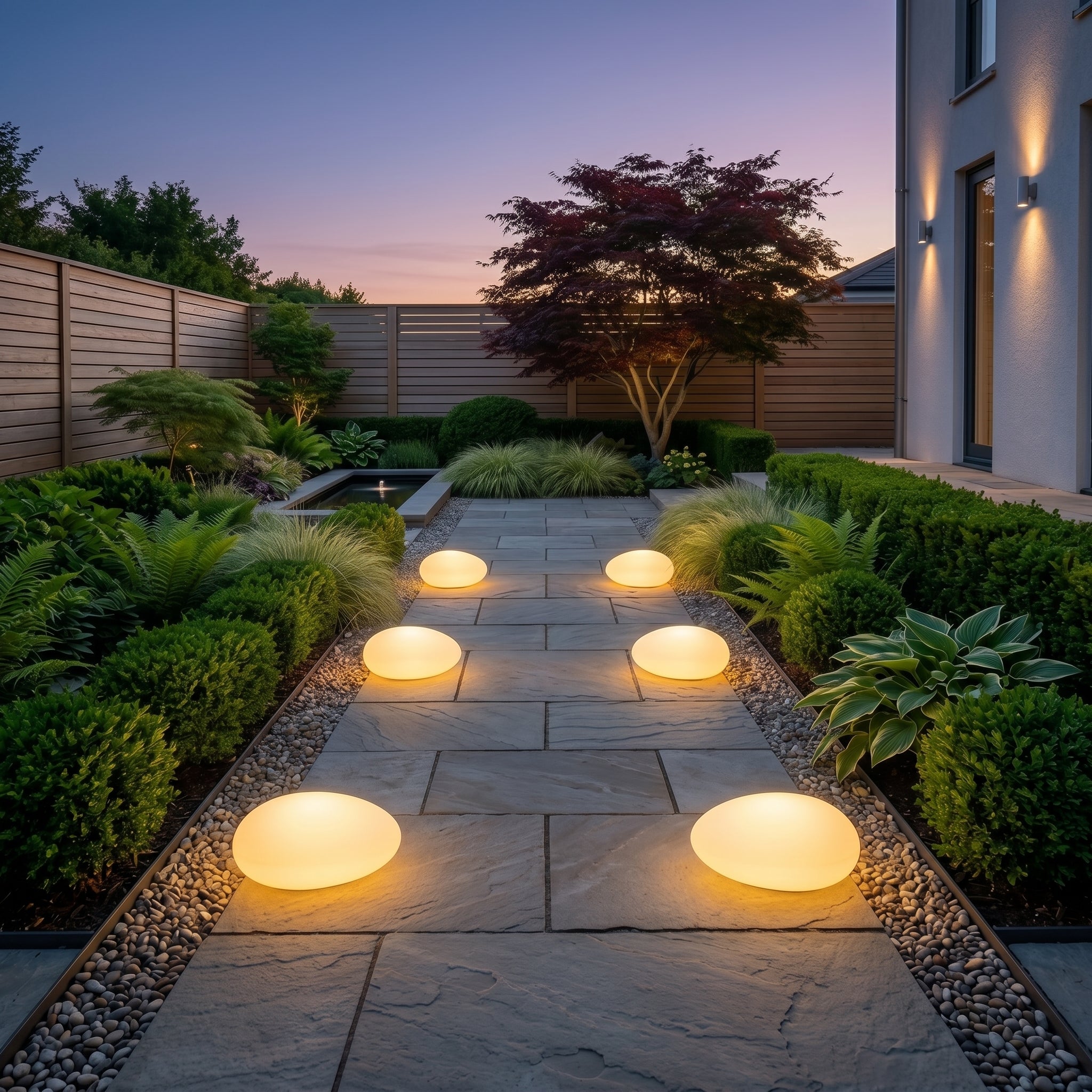 Atlas Pebble Solar Landscape Light