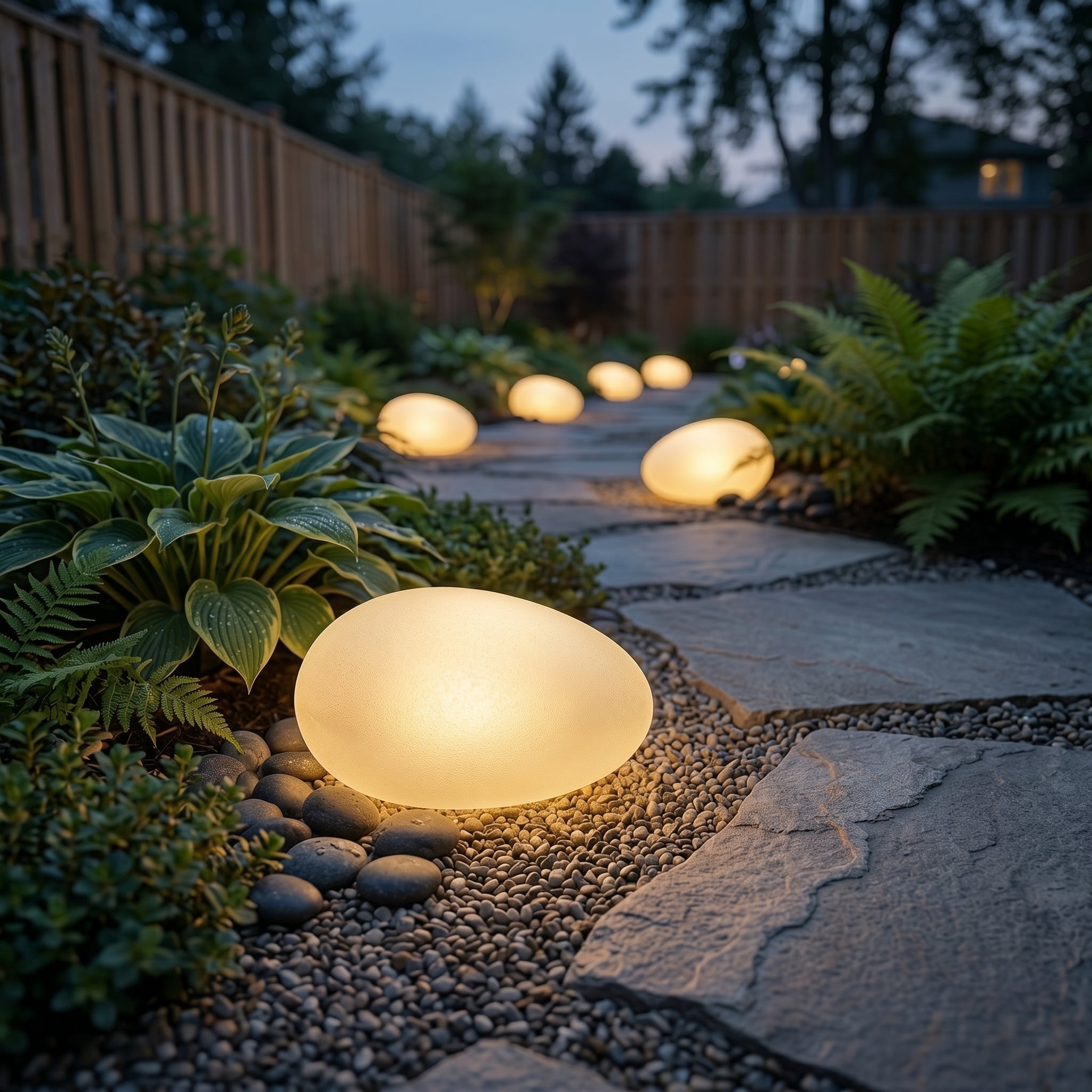 Atlas Pebble Solar Landscape Light