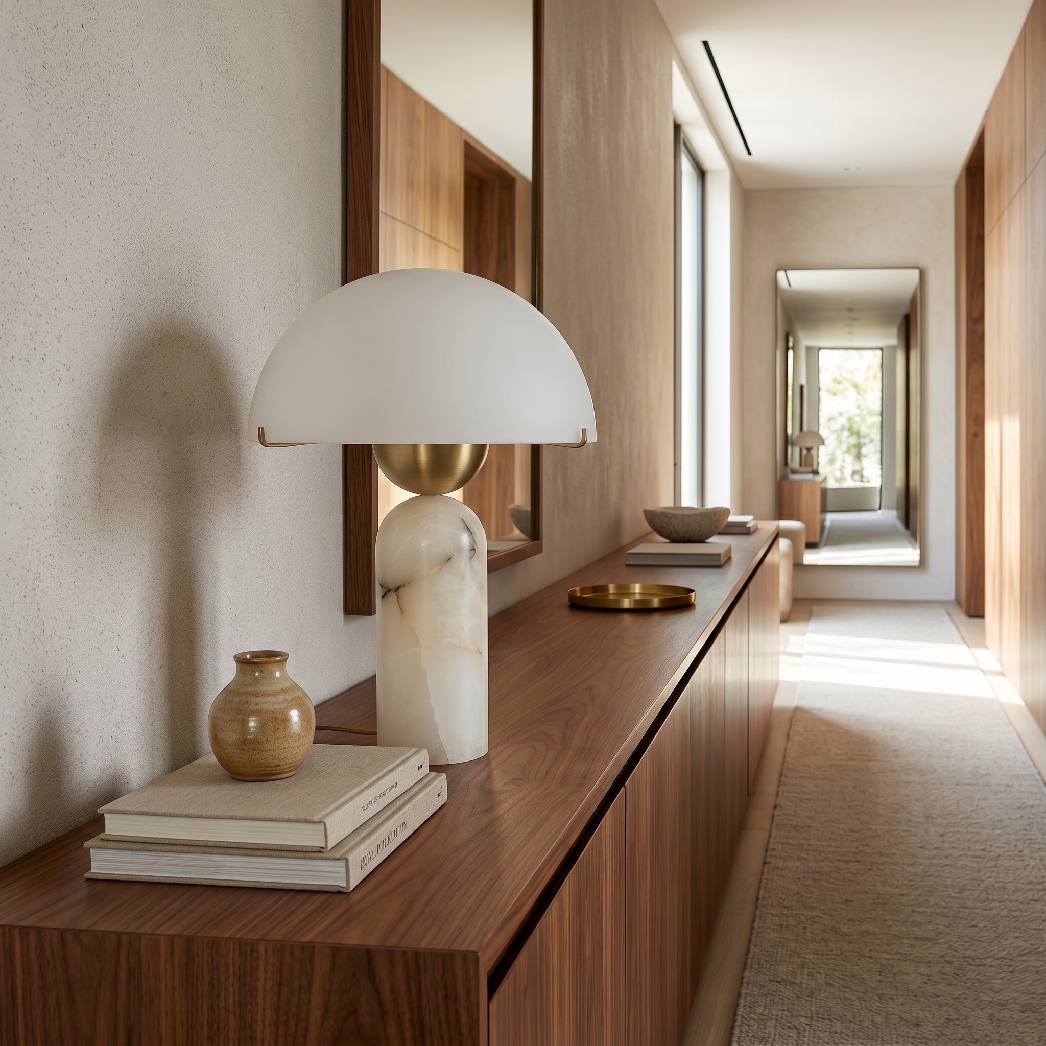 Halo Stone Globe Table Lamp