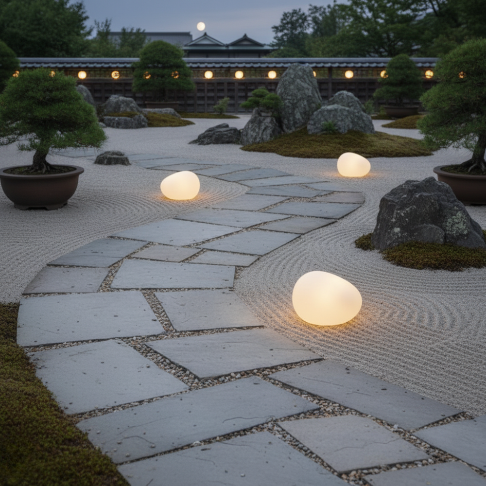 Atlas Pebble Solar Landscape Light