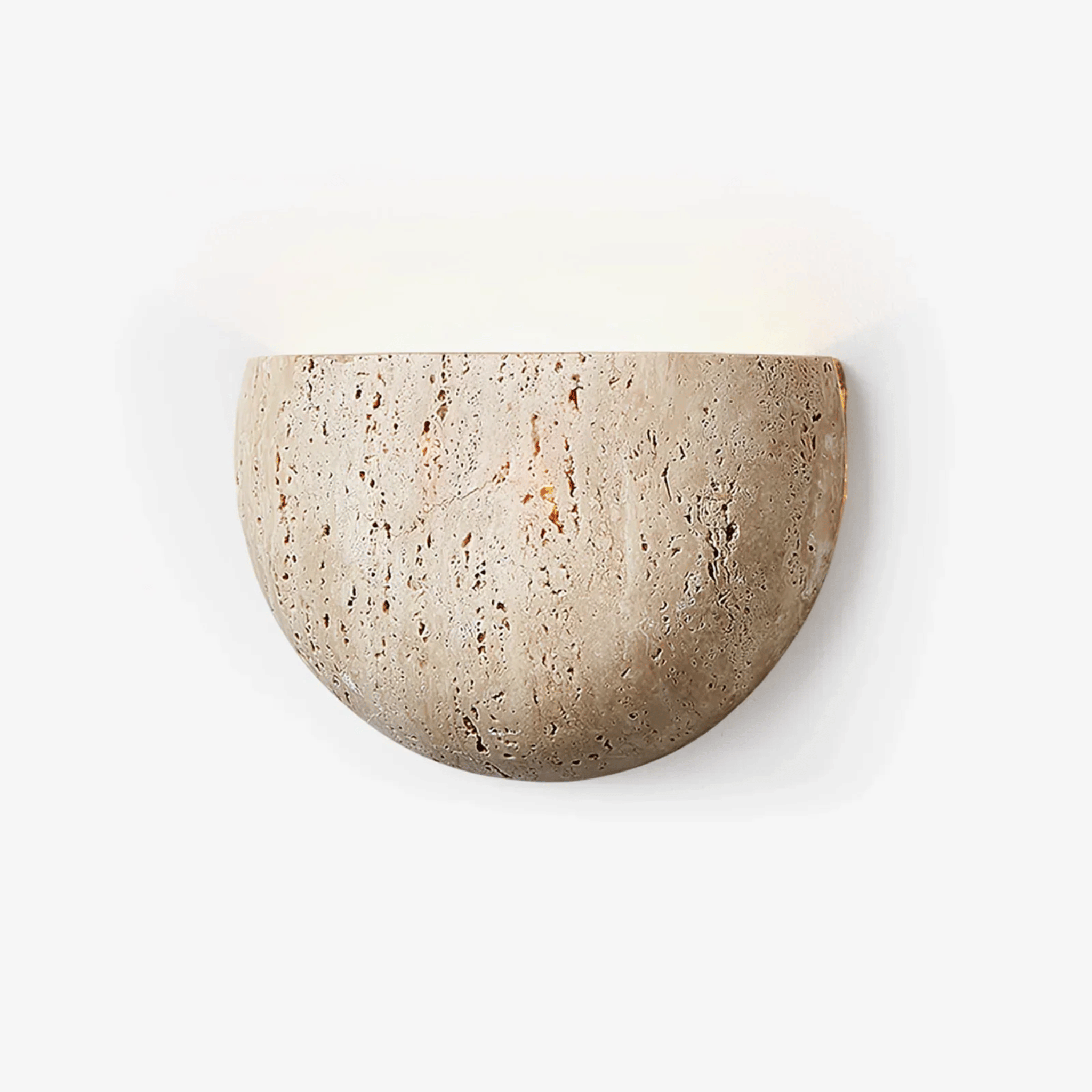 Wren Half Bowl Plaster Wall Sconce