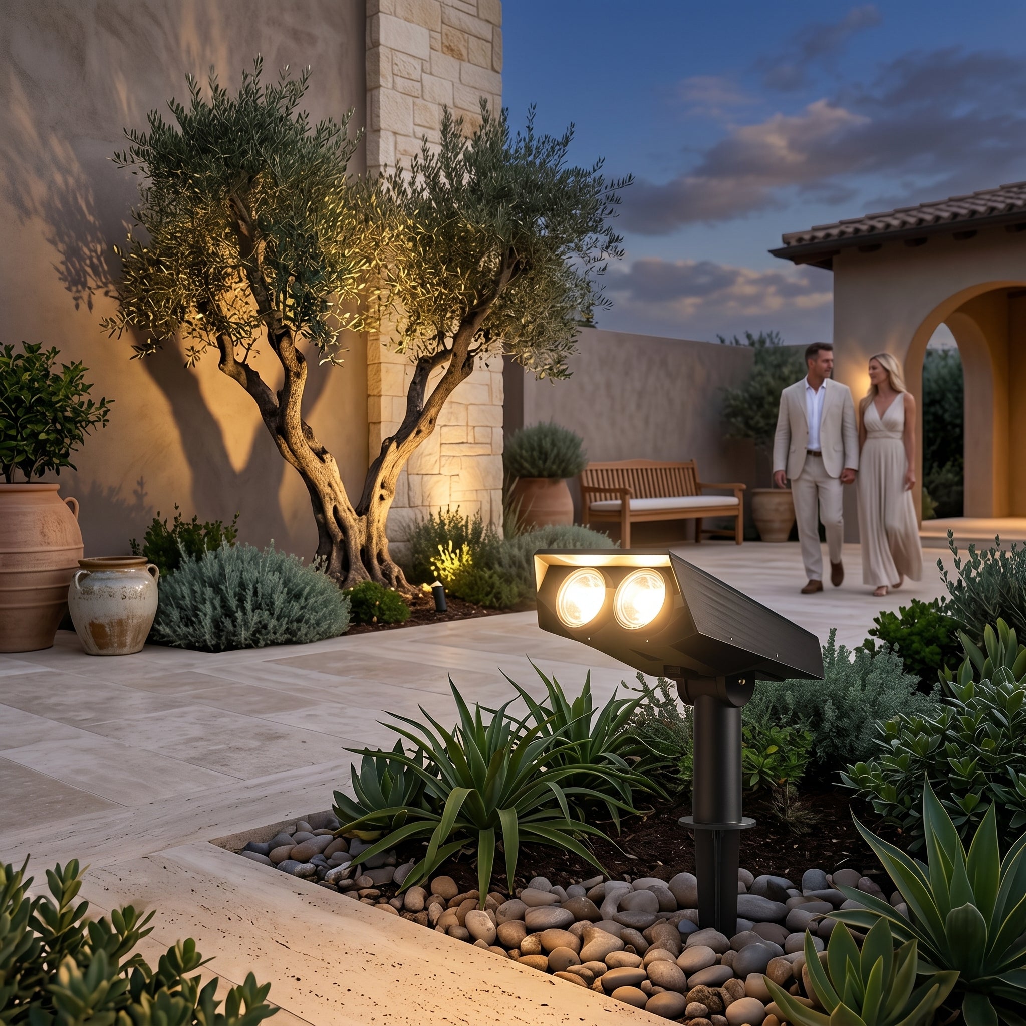 Atlas Solar Zoom Outdoor Spotlight
