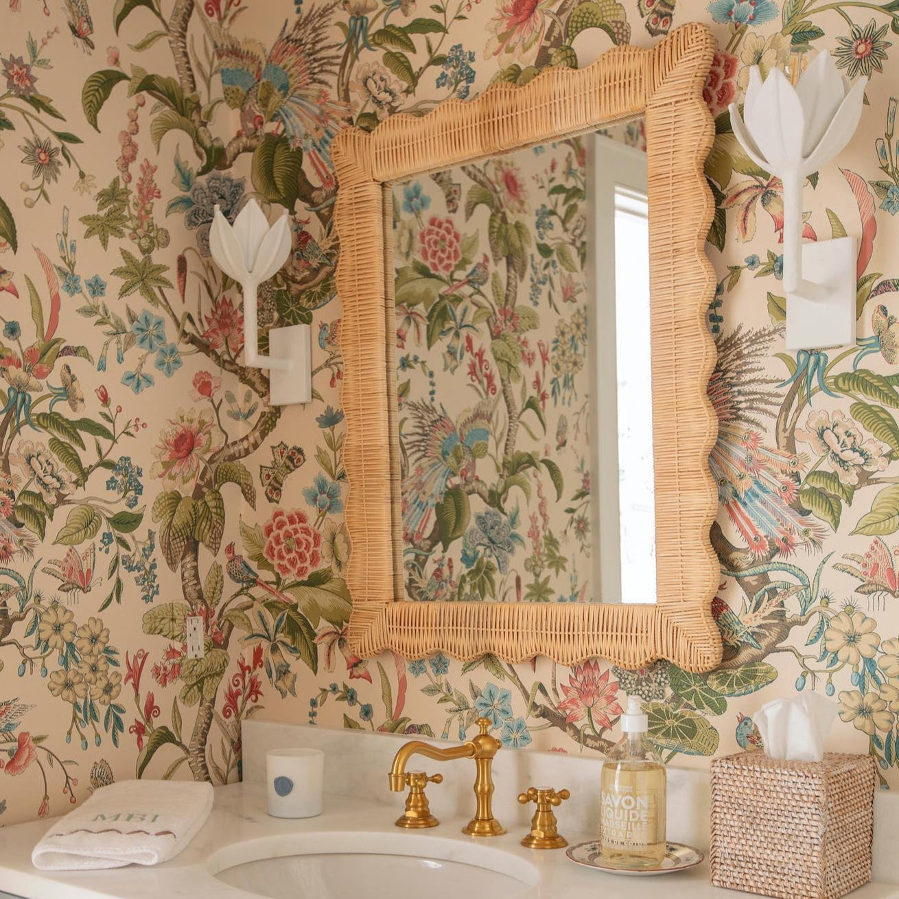 Wren Floral Sculptural Wall Sconce