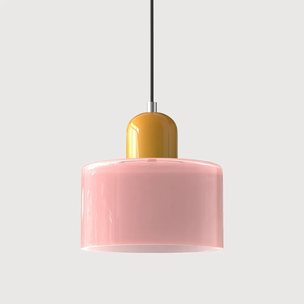 Aurora Bauhaus Round Glass Pendant Light