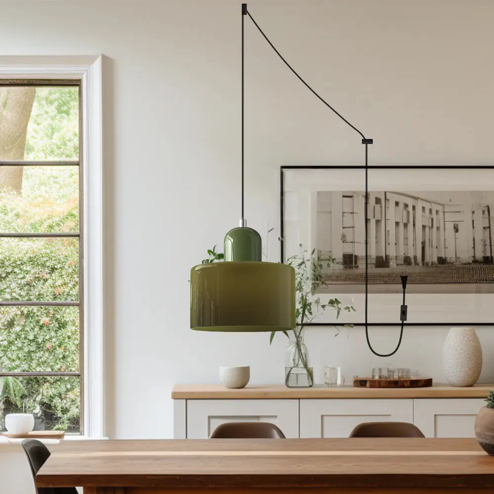 Aurora Bauhaus Round Glass Pendant Light
