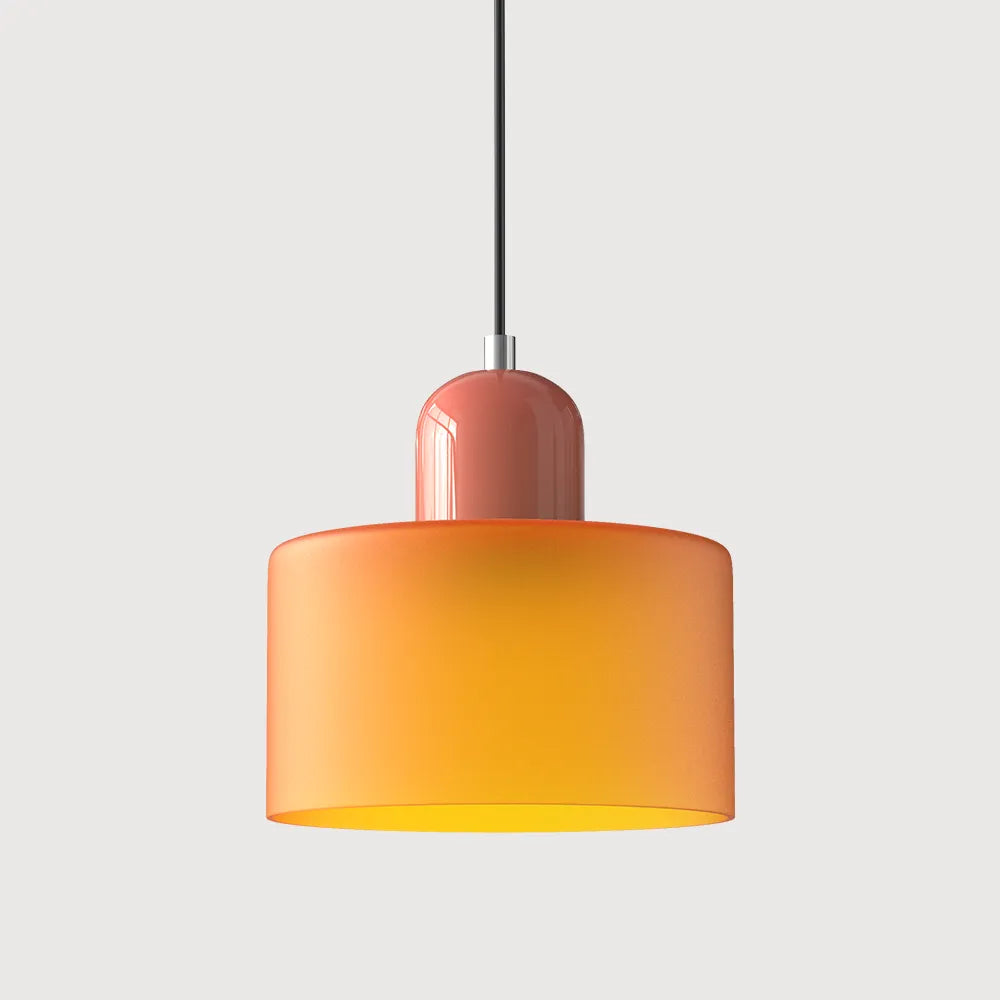 Aurora Bauhaus Round Glass Pendant Light