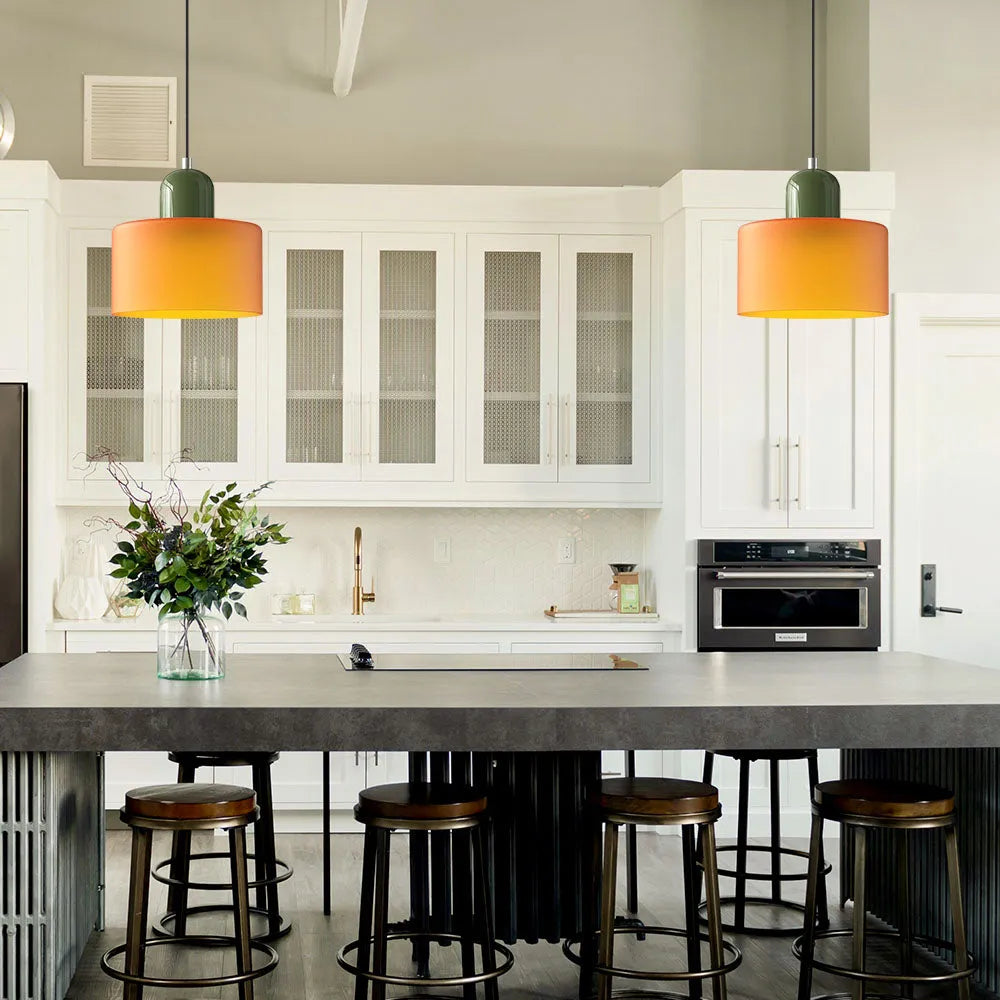 Aurora Bauhaus Round Glass Pendant Light
