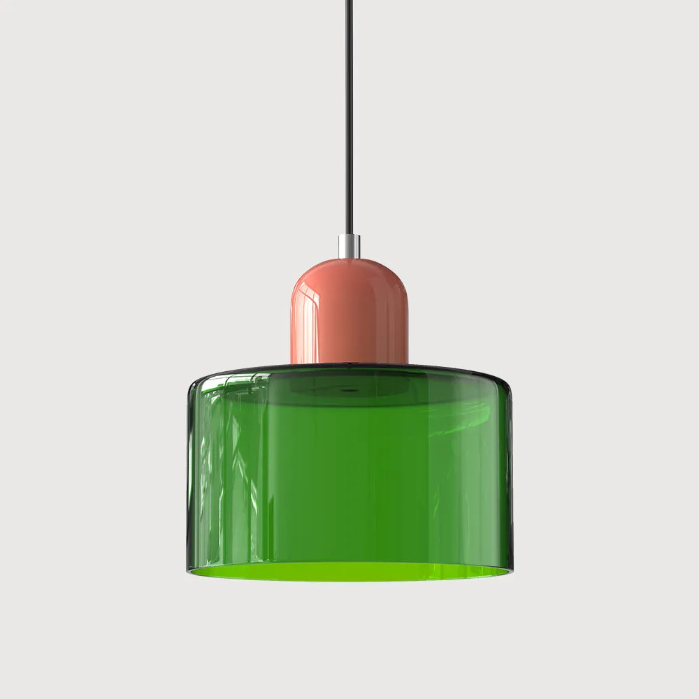 Aurora Bauhaus Round Glass Pendant Light