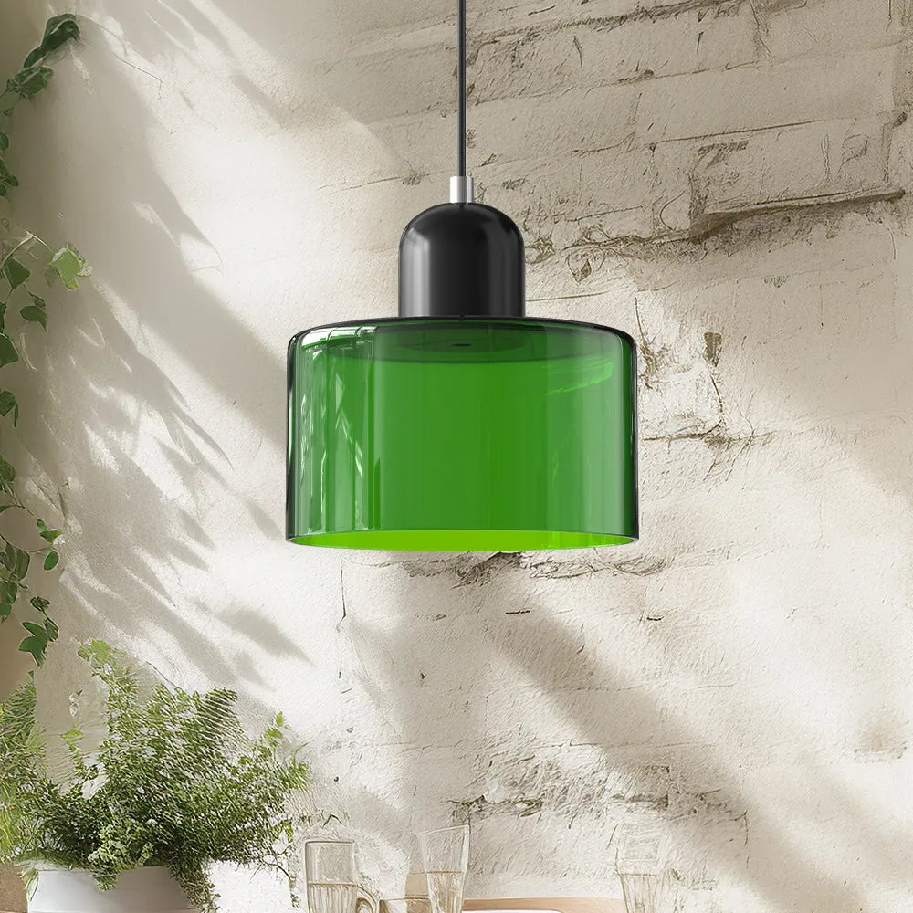 Aurora Bauhaus Round Glass Pendant Light