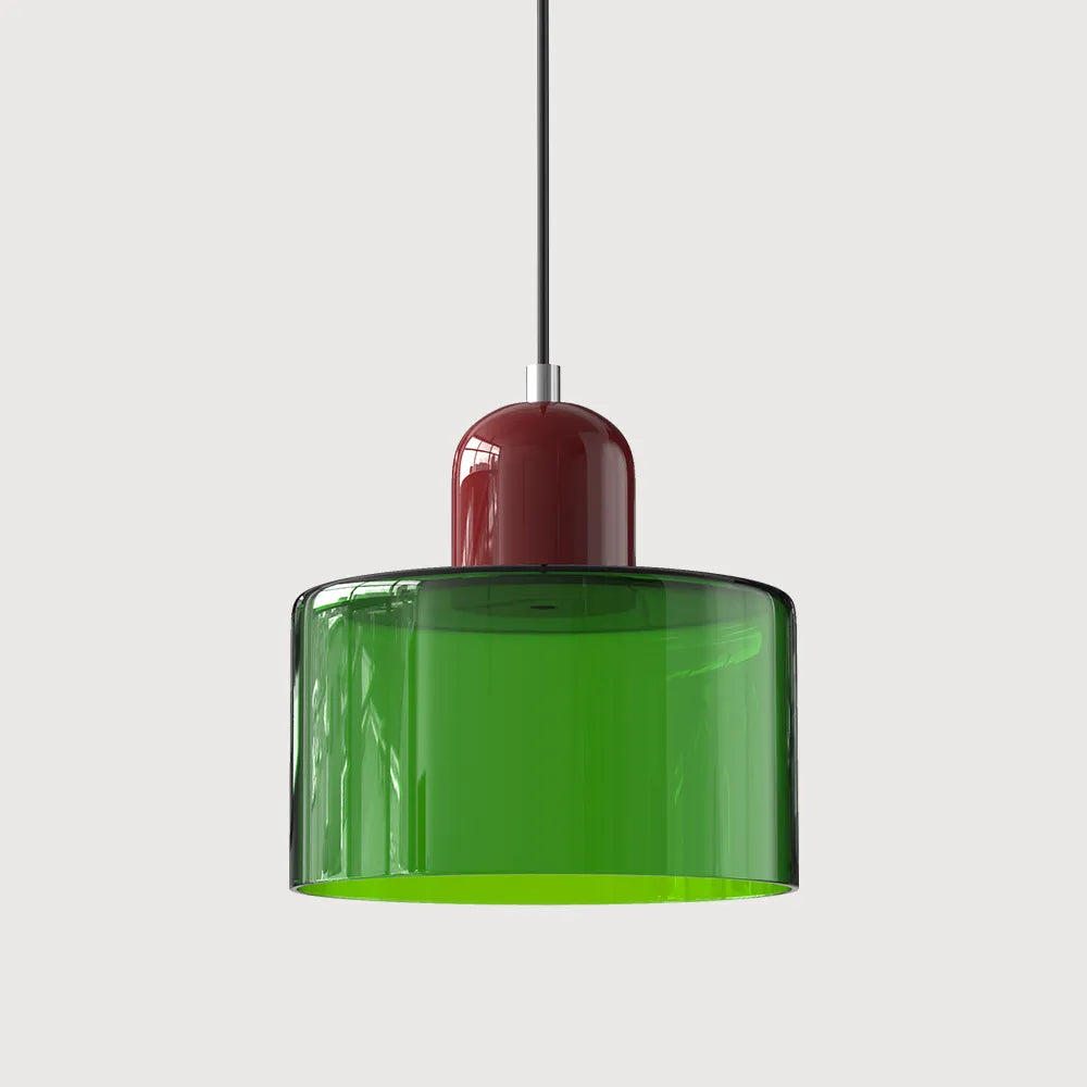 Aurora Bauhaus Round Glass Pendant Light