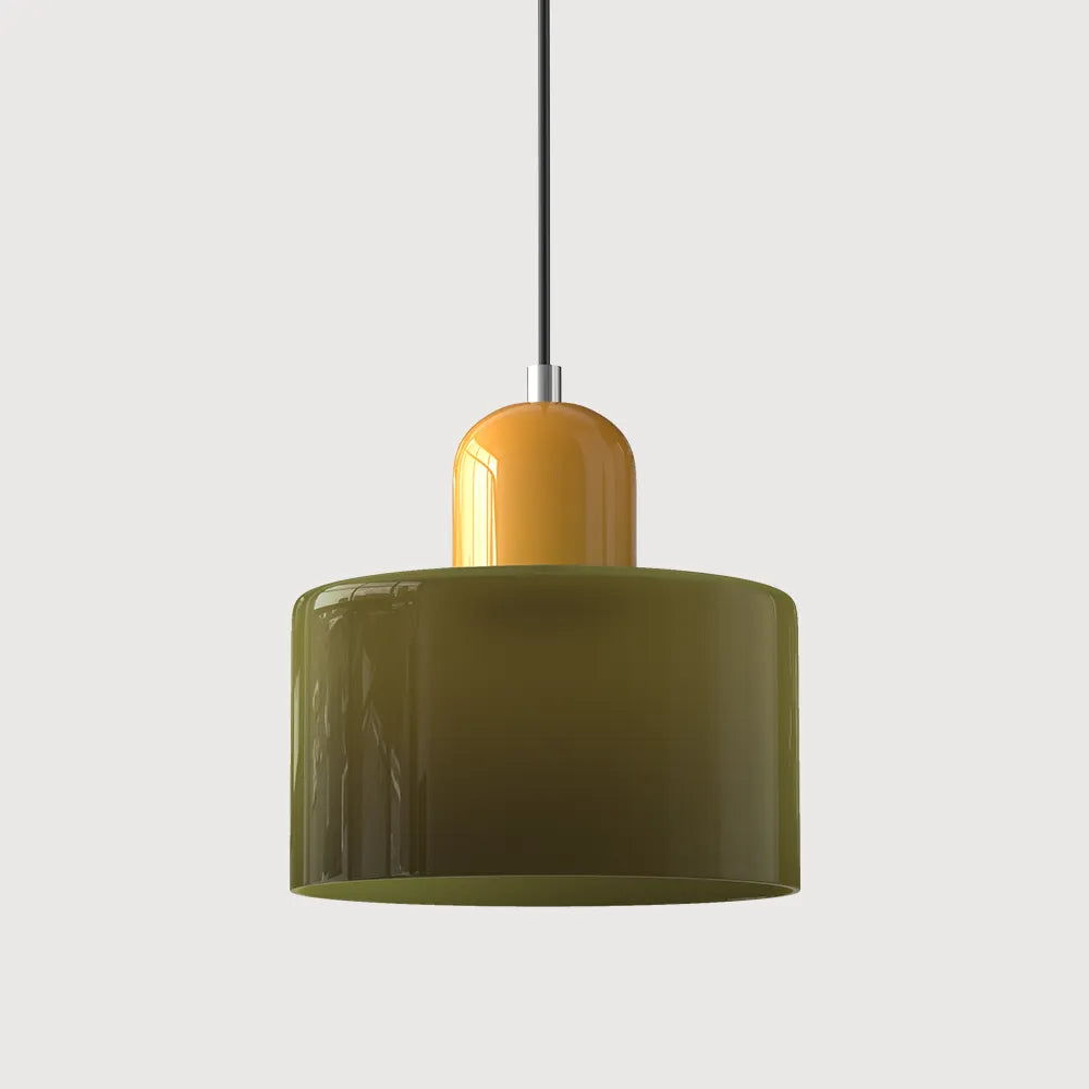 Aurora Bauhaus Round Glass Pendant Light