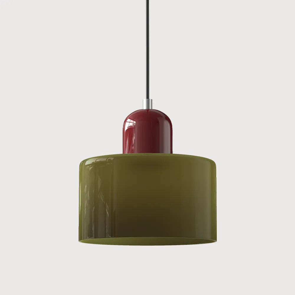 Aurora Bauhaus Round Glass Pendant Light