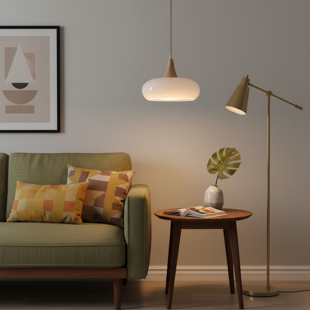 Aurora Japandi Wood Pendant Light