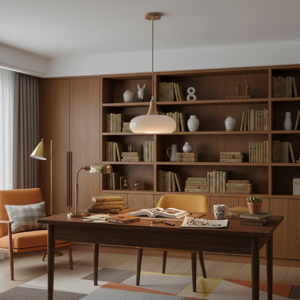 Aurora Japandi Wood Pendant Light