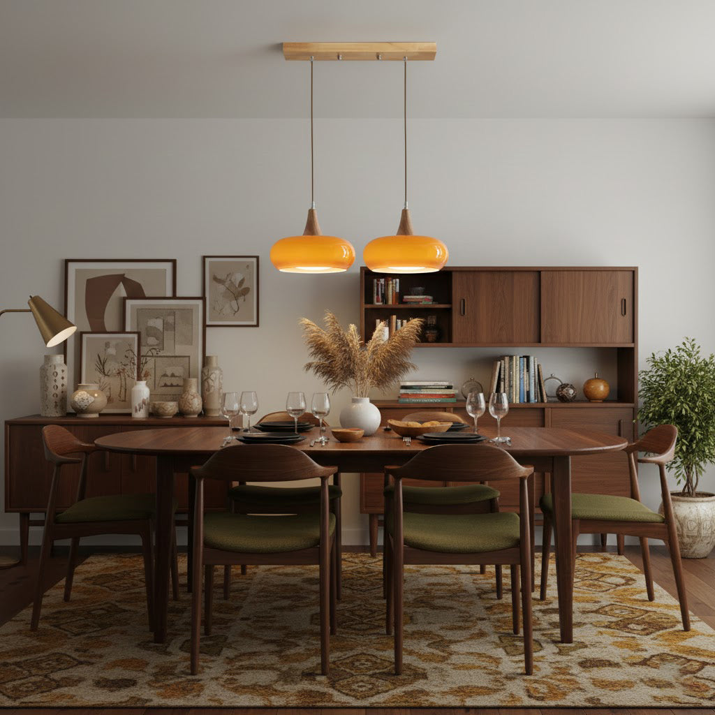 Aurora Japandi Wood Pendant Light