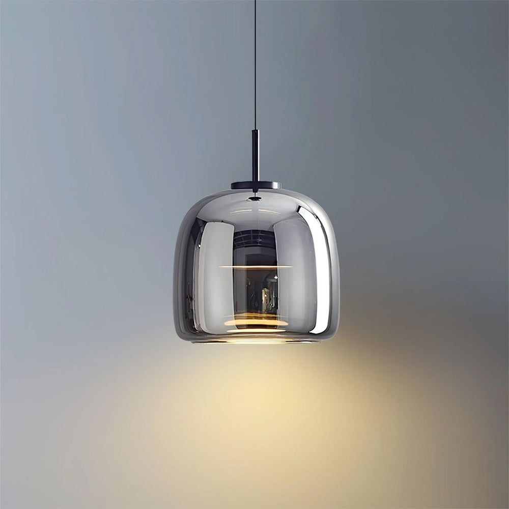 Aurora Smoked Glass Kitchen Pendant Light