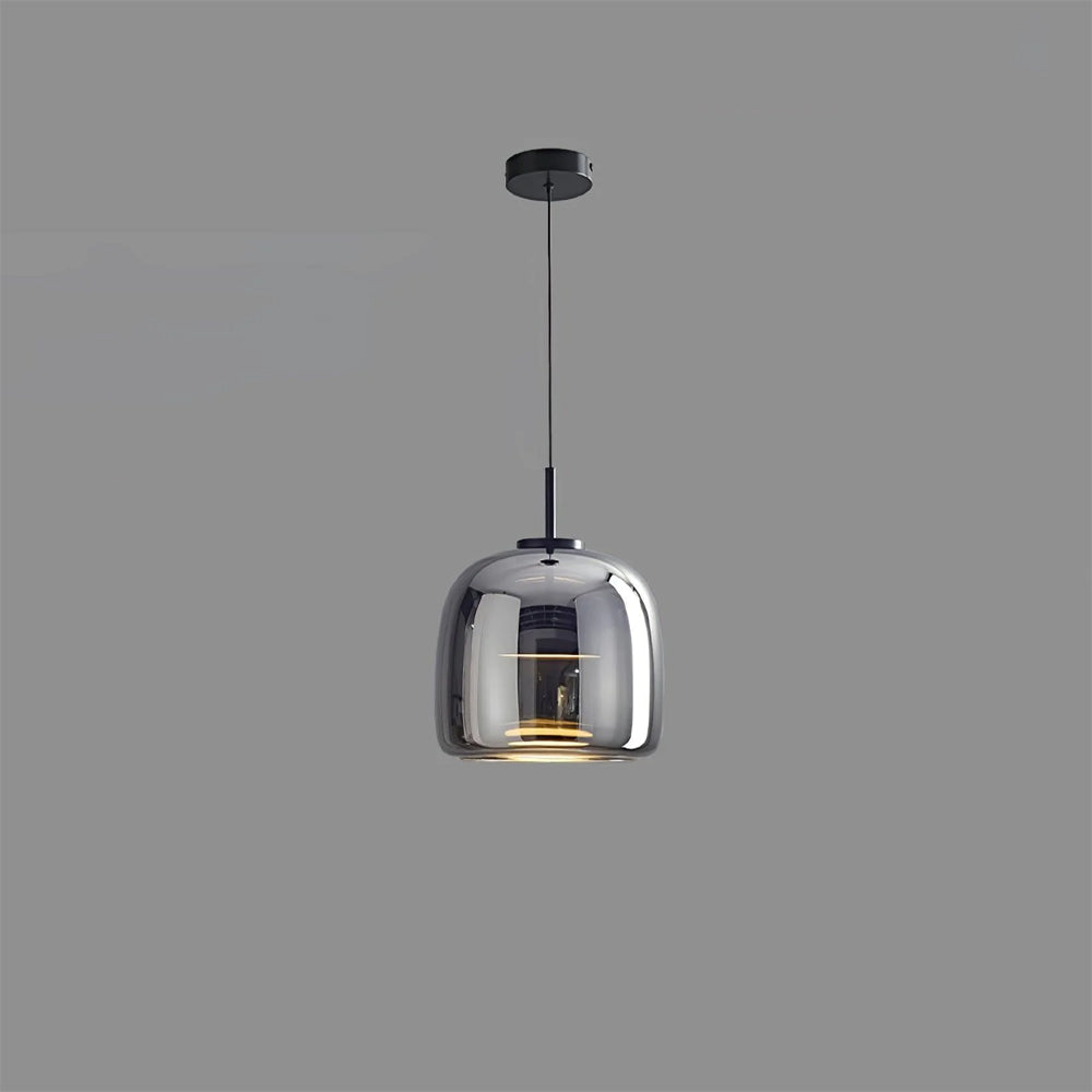 Aurora Smoked Glass Kitchen Pendant Light