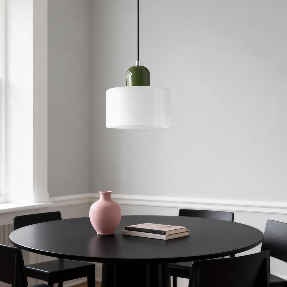 Aurora Bauhaus Round Glass Pendant Light