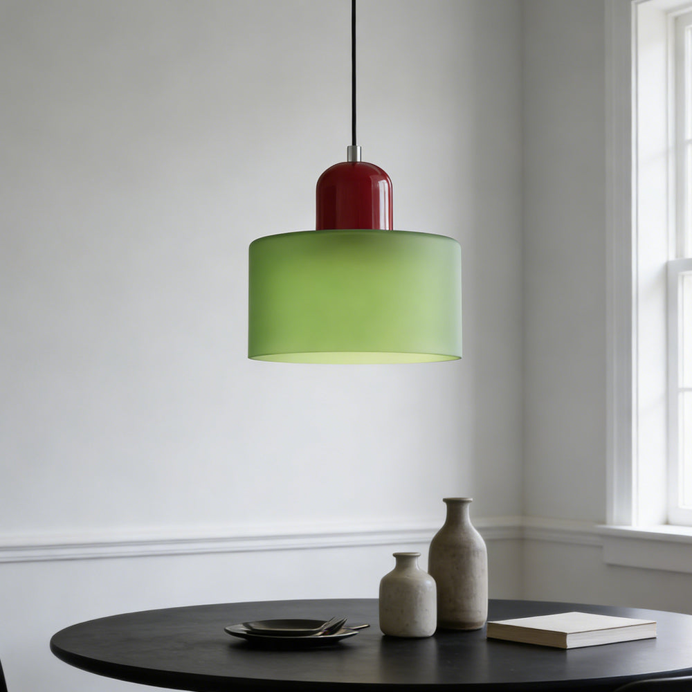 Aurora Bauhaus Round Glass Pendant Light