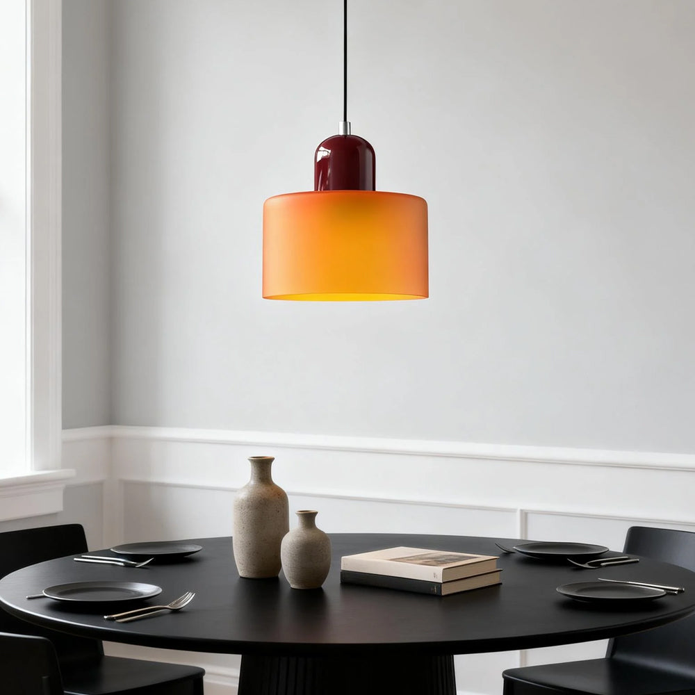Aurora Bauhaus Round Glass Pendant Light