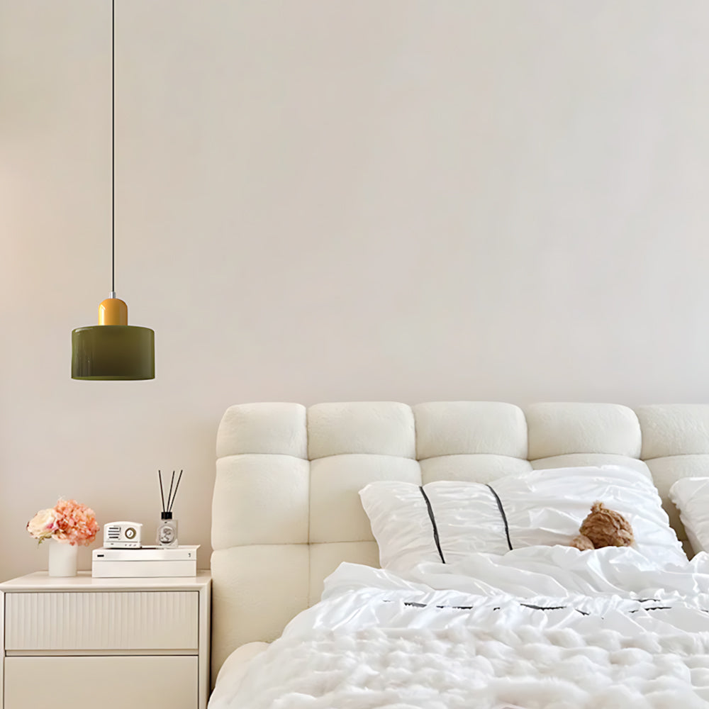 Aurora Bauhaus Round Glass Pendant Light