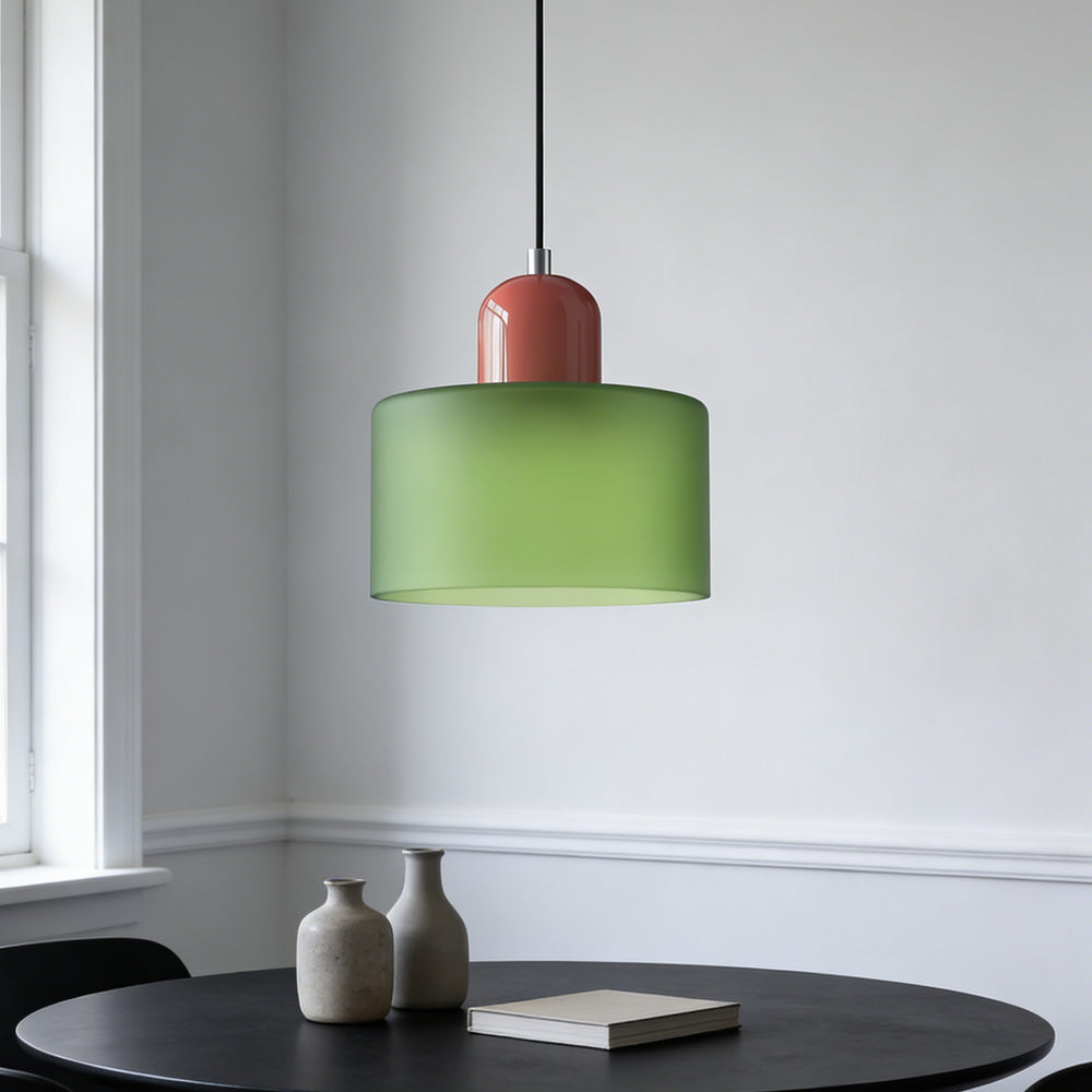 Aurora Bauhaus Round Glass Pendant Light