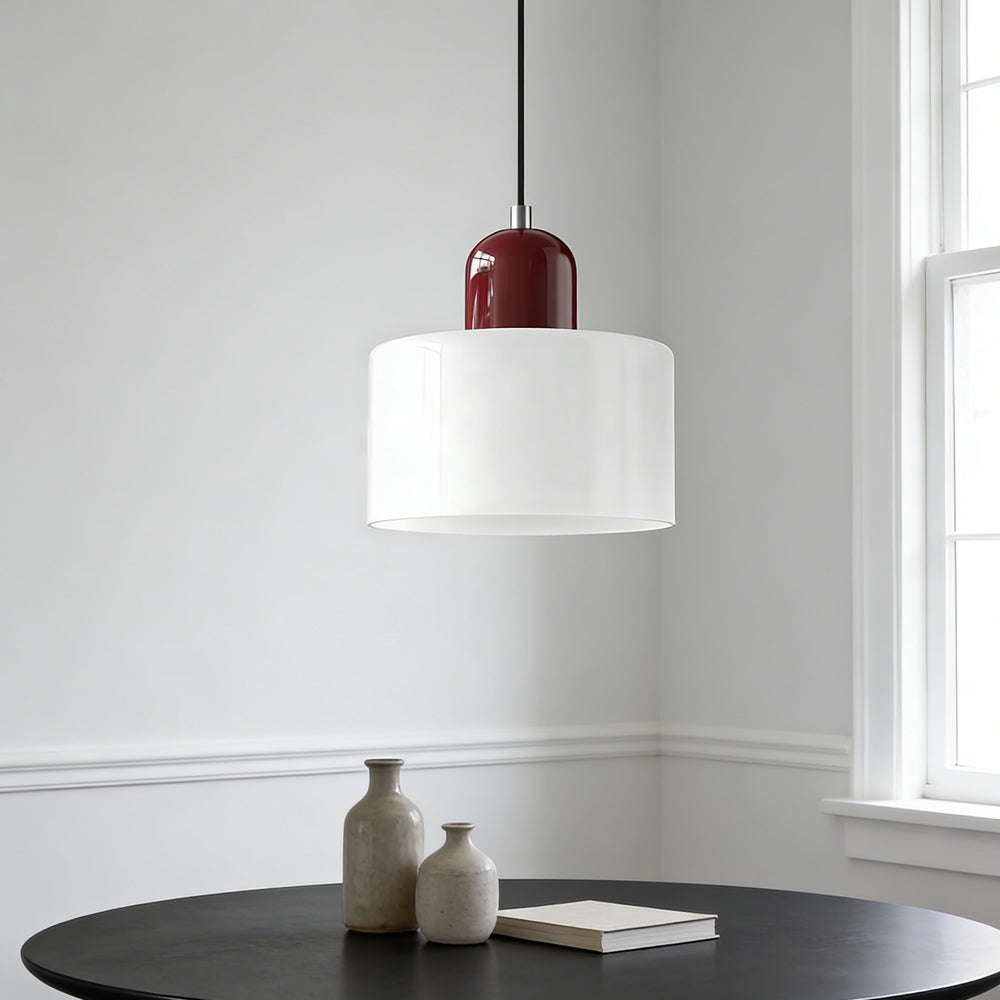 Aurora Bauhaus Round Glass Pendant Light