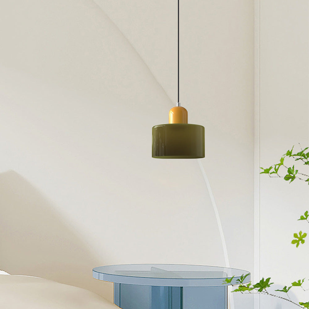Aurora Bauhaus Round Glass Pendant Light